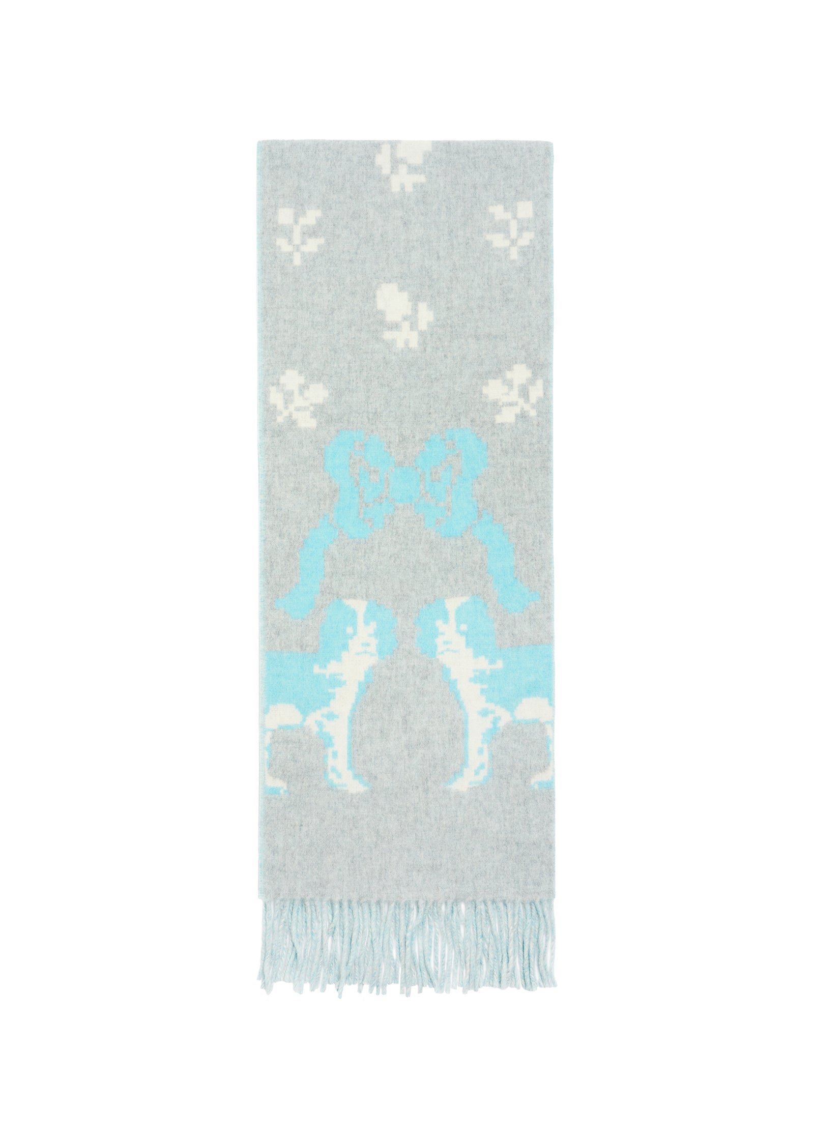 Friends scarf in pale blue knit