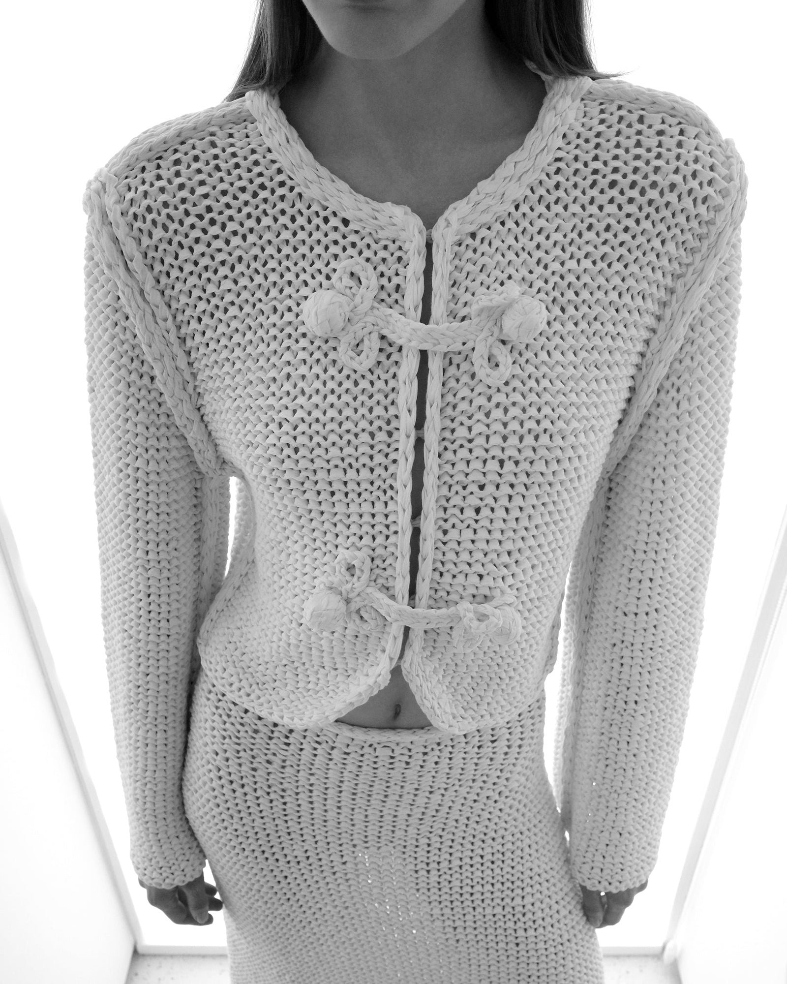 Hand knitted Kozhukh jacket
